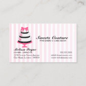 Carte De Visite La couture durcit la coutume de boulangerie (Dos)