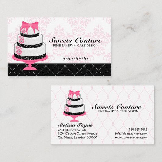 Carte De Visite La couture durcit la coutume de boulangerie (Devant / Derrière)