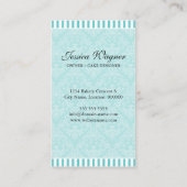 Carte De Visite La couture durcit l'Aqua de boulangerie (Dos)