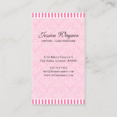 Carte De Visite La couture durcit le rose de boulangerie (Dos)