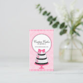 Carte De Visite La couture durcit le rose de boulangerie (Debout devant)