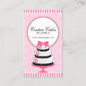 Carte De Visite La couture durcit le rose de boulangerie (Devant)