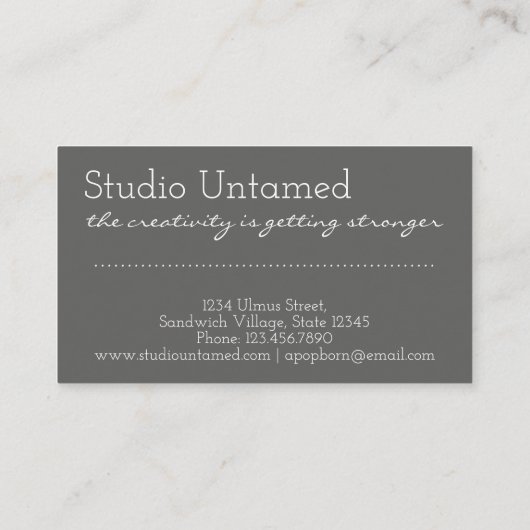 Carte De Visite La créativité devient plus forte personnalisable u (Dos)