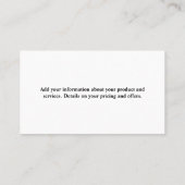 Carte De Visite La Cuisine Nettoyante (Dos)