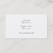 Carte De Visite La Dame de Paris en noir (Dos)