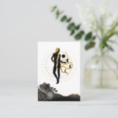 Carte De Visite *~* La déesse Rose Les Phases De La Lune Du Serpen (Debout devant)