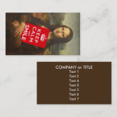 Carte De Visite La devise de Mona Lisa (Devant / Derrière)