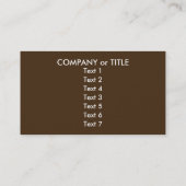 Carte De Visite La devise de Mona Lisa (Dos)