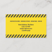 Carte De Visite La diagonale barre le style de construction (Dos)