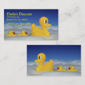 Carte De Visite La Famille De Canards En Caoutchouc À Bain (Devant / Derrière)