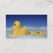 Carte De Visite La Famille De Canards En Caoutchouc À Bain (Dos)