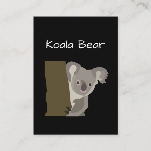 Carte De Visite La faune animale de l'ours de Koala (Devant)
