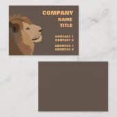 Carte De Visite La faune du lion (Devant / Derrière)