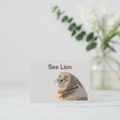 Carte De Visite La faune du lion de mer (Debout devant)