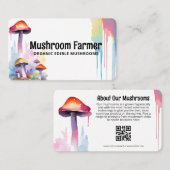 Carte De Visite La ferme aux champignons (Devant / Derrière)