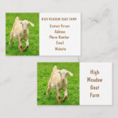 Carte De Visite La ferme aux chèvres (Devant / Derrière)