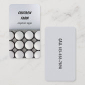 Carte De Visite La ferme de poulet aux oeufs frais (Devant / Derrière)