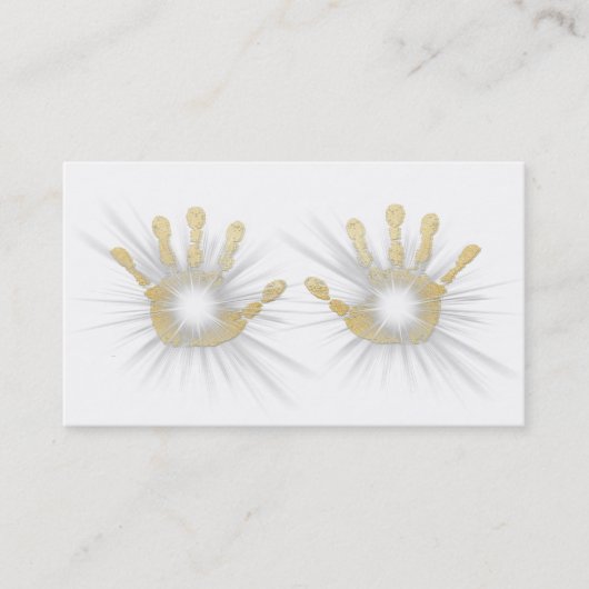 Carte De Visite La feuille d'or de Reiki de *~* remet la guérison (Devant)