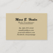 Carte De Visite La feuille d'or de Reiki de *~* remet le (Dos)