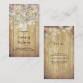 Carte De Visite La ficelle du souffle de maçon du bébé rustique de (Devant / Derrière)