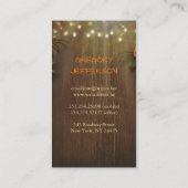 Carte De Visite La ficelle rustique de plage d'ananas allume (Dos)