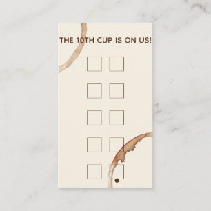 Carte De Visite la fidélité récompense le café de coffeeshop d