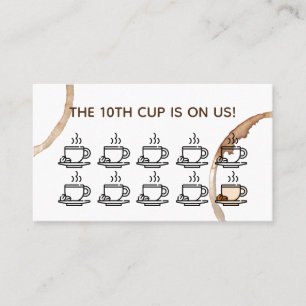Carte De Visite la fidélité récompense le café de coffeeshop d