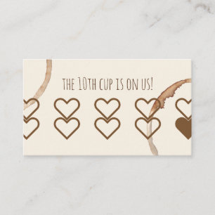 Carte De Visite la fidélité récompense le café de coffeeshop de