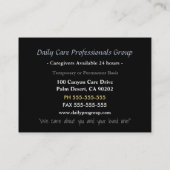 Carte De Visite La Fiducie des aidants naturels La Belle Mouche Pr (Dos)