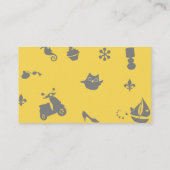 Carte De Visite La fille et son ordinateur portable (Dos)