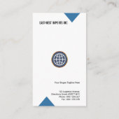 Carte De Visite La flèche bleue simple simple tabule des (Dos)