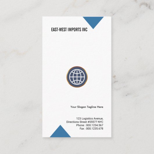 Carte De Visite La flèche bleue simple simple tabule des (Dos)