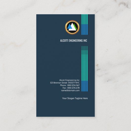 Carte De Visite La flèche structurelle créative simple raye (Dos)