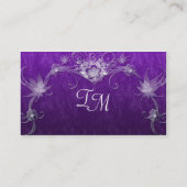 Carte De Visite La fleur blanche tourbillonne sur le pourpre (Dos)