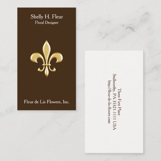 Carte De Visite La Fleur de Lis (Devant / Derrière)