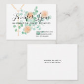 Carte De Visite La florale de la perle religieuse du Rosaire (Devant / Derrière)