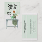 Carte De Visite La fondue de Flora en vert (Devant / Derrière)