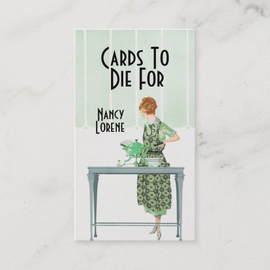 Carte De Visite La fondue de Flora en vert (Devant)