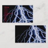 Carte De Visite La foudre de catastrophes naturelles carde des (Devant / Derrière)
