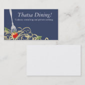 Carte De Visite la fourchette a collé les spaghetti b de (Devant / Derrière)