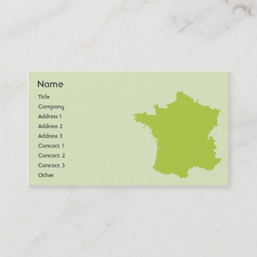 Carte De Visite La France - affaires (Devant)