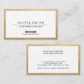 Carte De Visite La frontière de l'or moderne Médias sociaux polyva (Devant / Derrière)