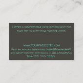 Carte De Visite La garde d'enfants Rover d'animal familier (Dos)