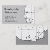 Carte De Visite La géométrie de la copie d'antiquité de tête (Devant / Derrière)