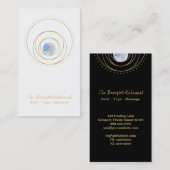 Carte De Visite La géométrie sacrée cosmique géométrique Boho d'or (Devant / Derrière)