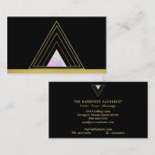 Carte De Visite La géométrie sacrée de triangle minimale (Devant / Derrière)