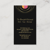 Carte De Visite La géométrie sacrée lunaire géométrique Boho d'or (Dos)