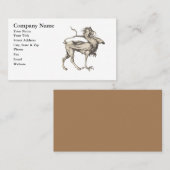 Carte De Visite La gravure médiévale du 15ème siècle de griffon (Devant / Derrière)