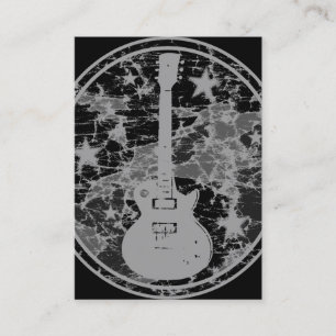 Carte De Visite La guitare affligée tient le premier rôle