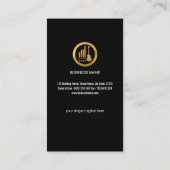 Carte De Visite La guitare du musicien bleu simple simple (Dos)